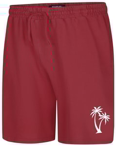 Bigdude Shorts im Washed-Look, Karmesinrot